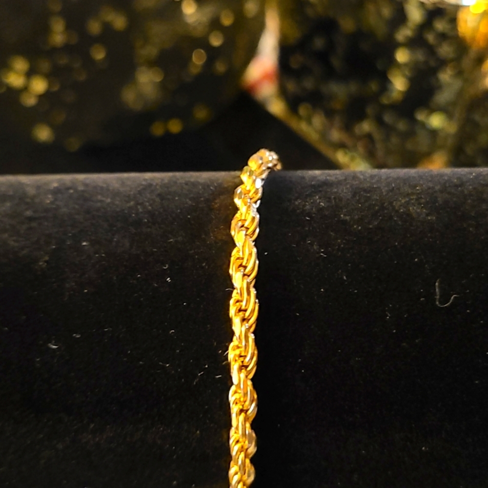 7 inch Harcourt Vermeil Rope Bracelet